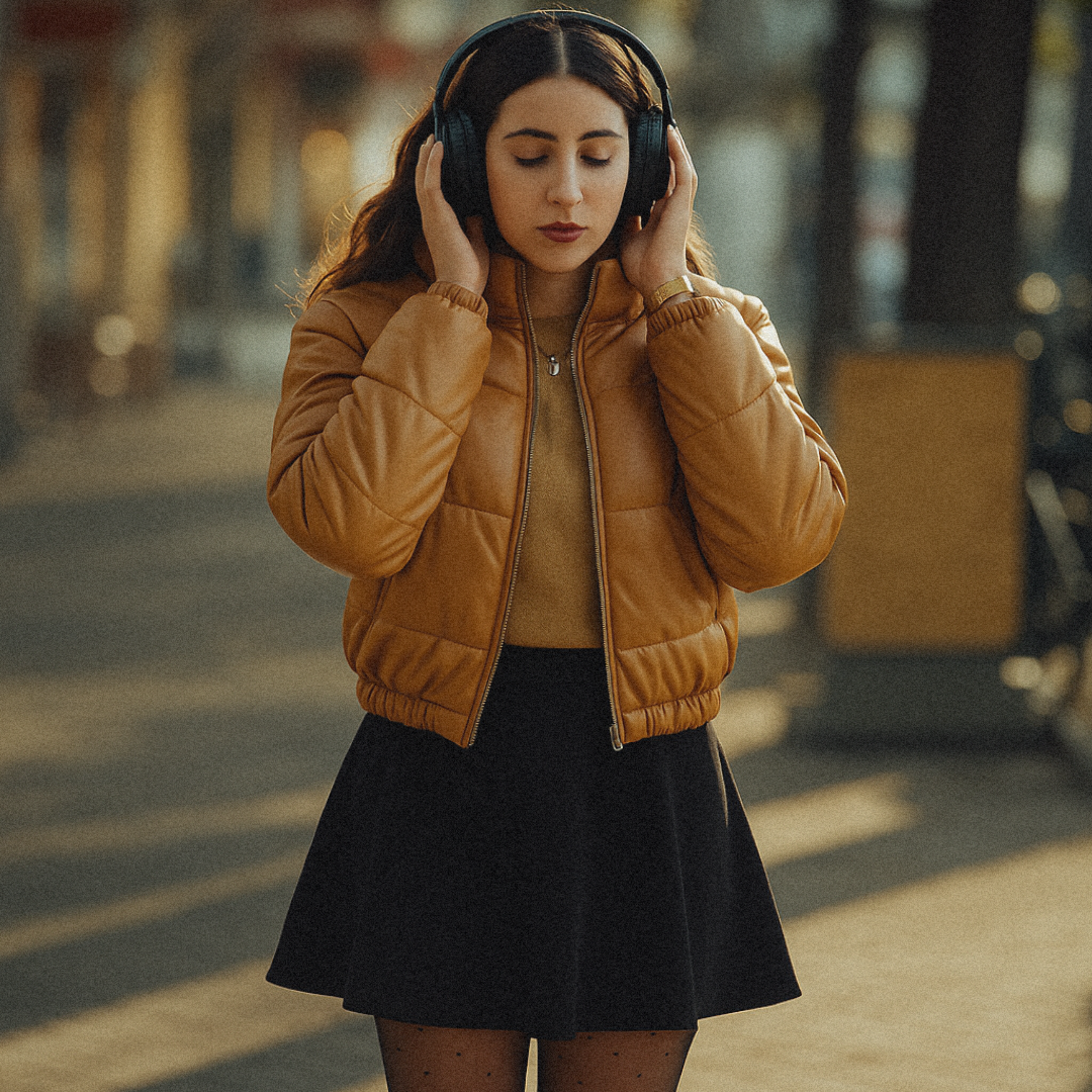 Faux Leather Bomber Puffer Jacket