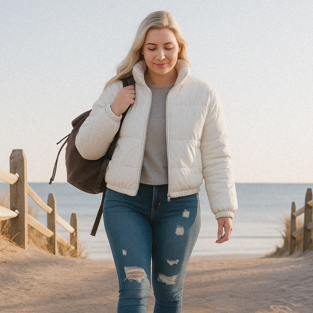 Faux Leather Bomber Puffer Jacket