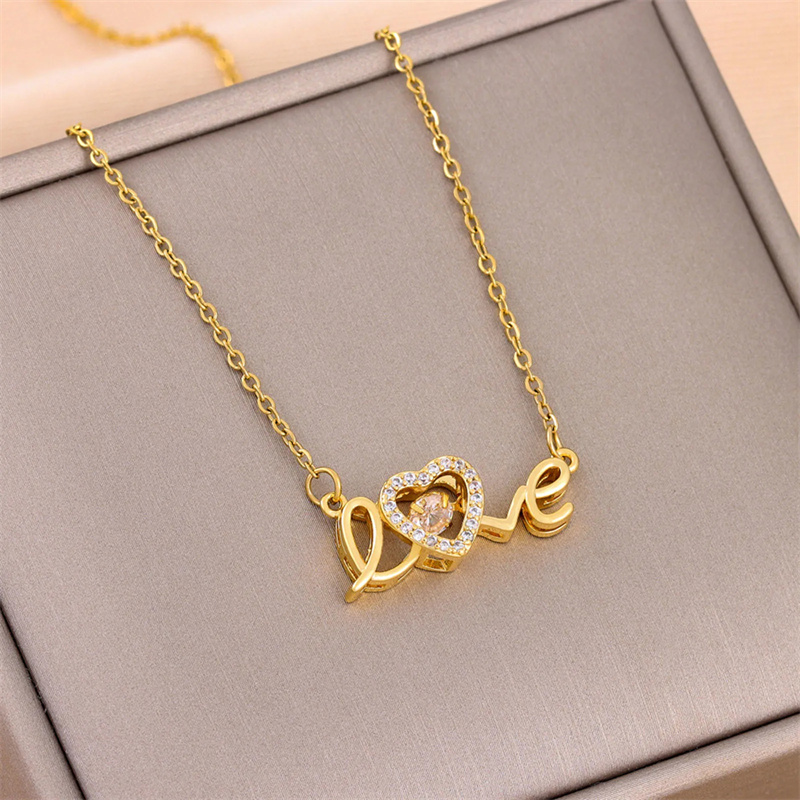 Gold Heartbeat Love Necklace